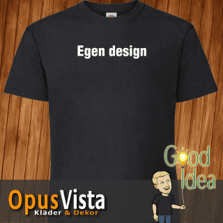 Svart T-shirt – Egen text