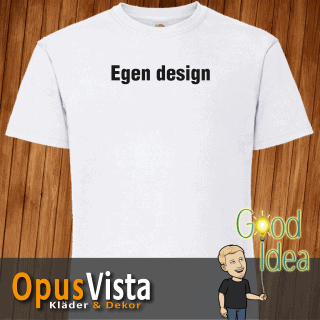 Vit T-shirt – Egen text