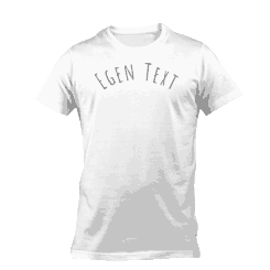 Vit T-shirt – Egen text