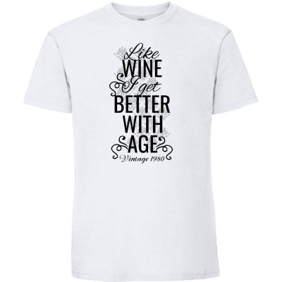 Like wine i get better with age – Med valfritt årtal 2
